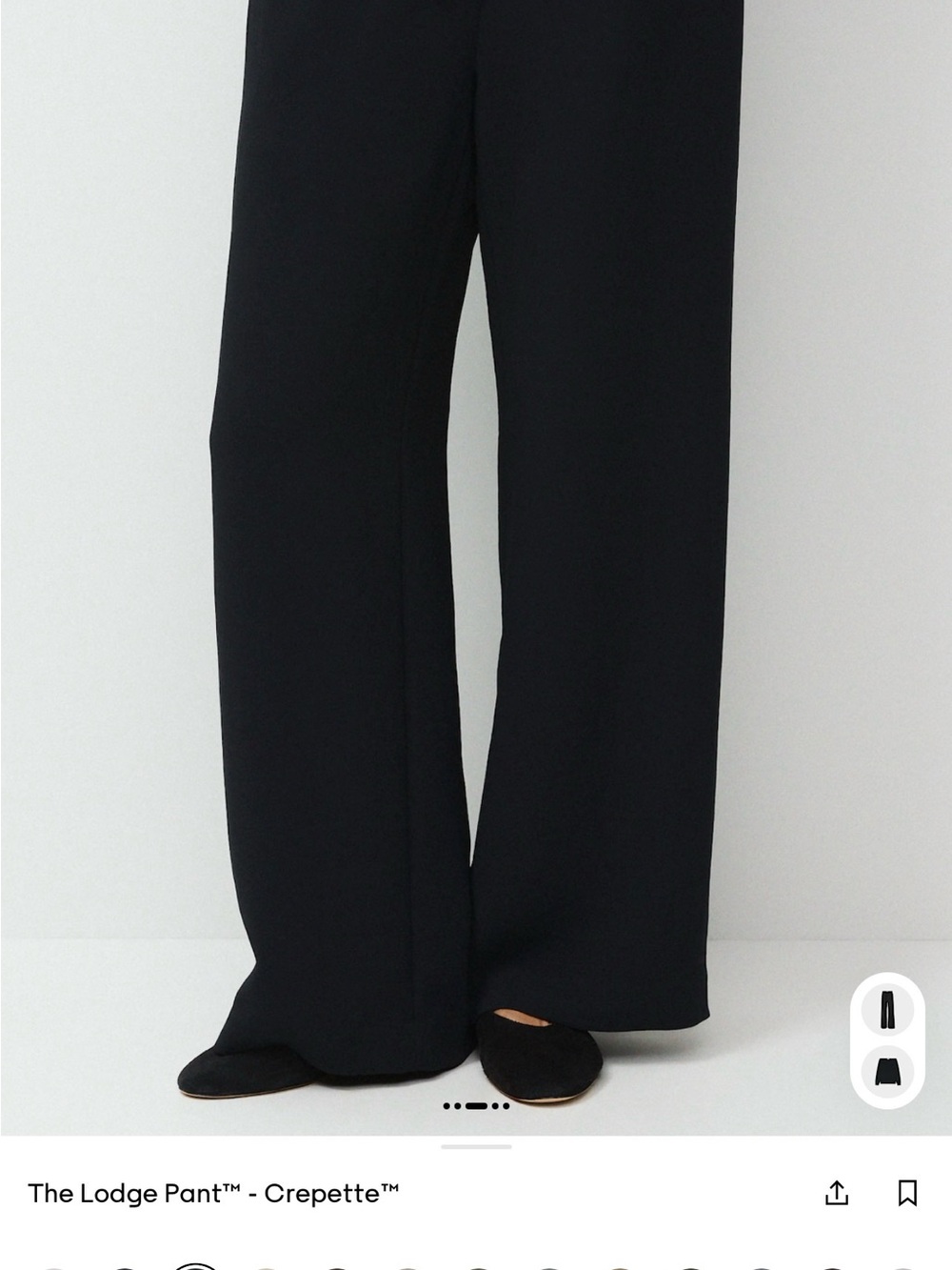 NWOT Wilfred Lodge Crepette Wide-Leg Pants - Black